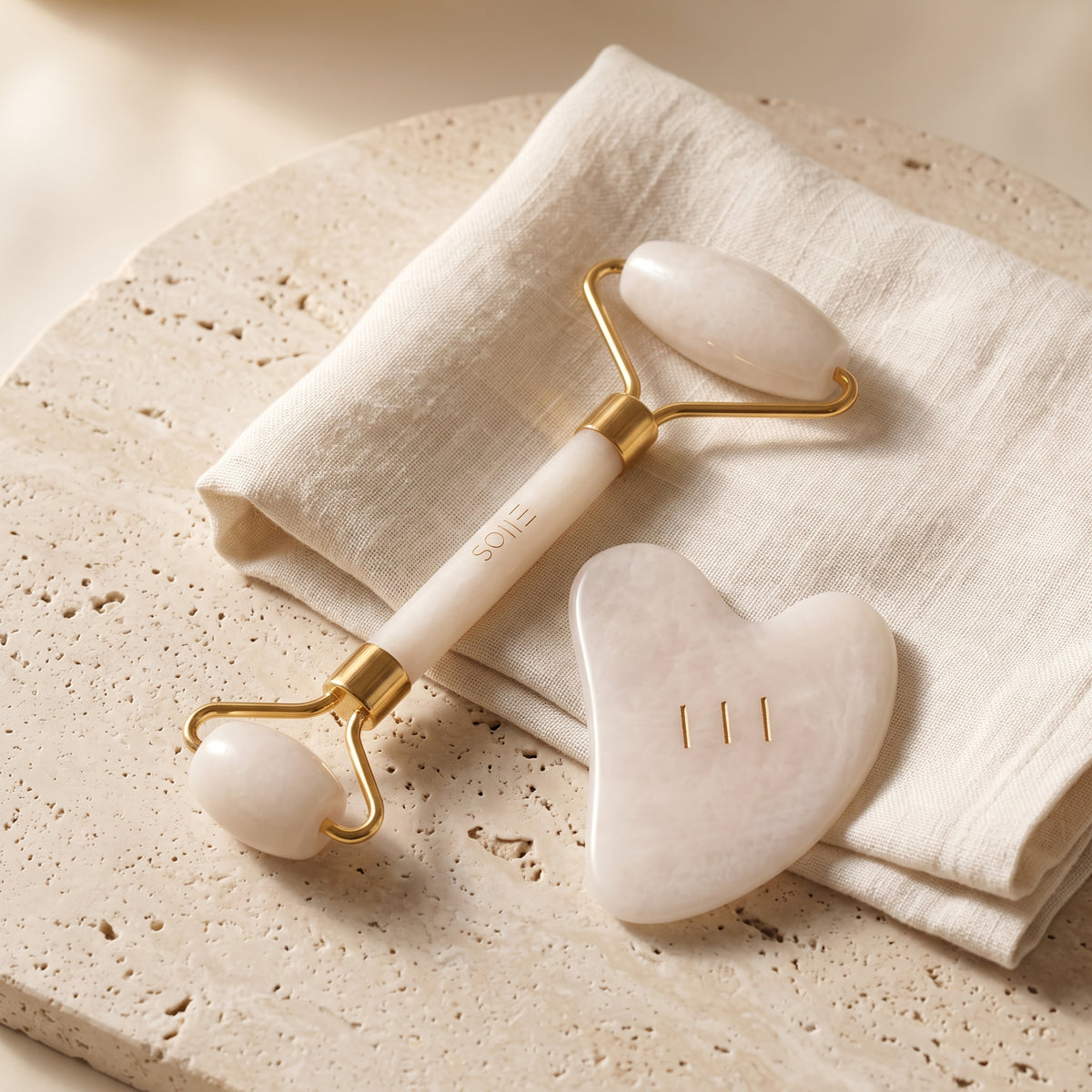 Elios Facial Massage Set – Jade Roller & Gua Sha